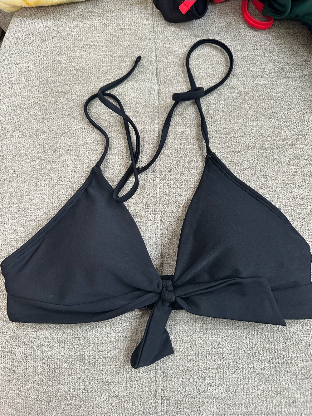 aerie Black Triangle Bikini Top